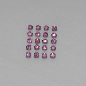 カラットの天然ラズベリーレッドロードライトガーネット（2.17 mm・ラウンドカット）