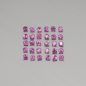 カラットの天然ラズベリーレッドロードライトガーネット（2.23 mm・ラウンドカット）