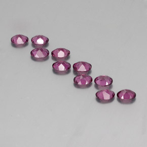 3.98カラットの天然ディープパープルロードライトガーネット（4.9×4 mm・オーバルカット）