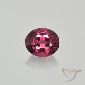 1.36ct 天然 ラズベリーレッド ロードライトガーネット, 楕円形, VS