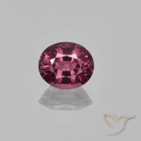 1.37ct 天然 ディープパープル ロードライトガーネット, 楕円形, VS