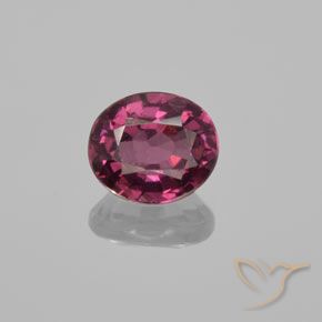 1.37ct 天然 ミディアムダークパープル ロードライトガーネット, 楕円形, VS