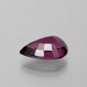5.79カラットの天然ラズベリーレッドロードライトガーネット（13.6x9.1 mm・洋梨の形）