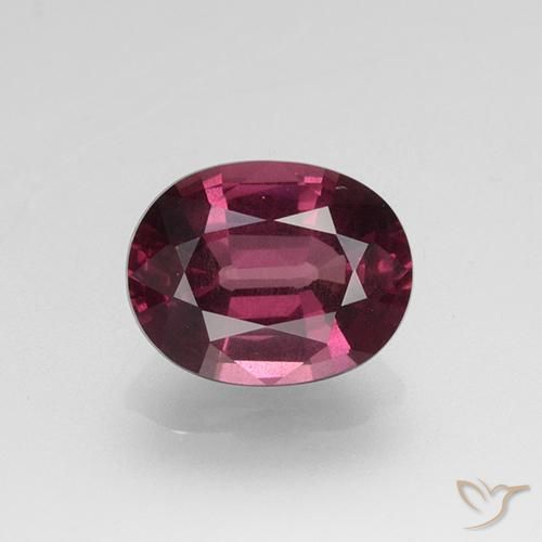 2.06ct 天然 ダークパープル ロードライトガーネット, 楕円形, VS