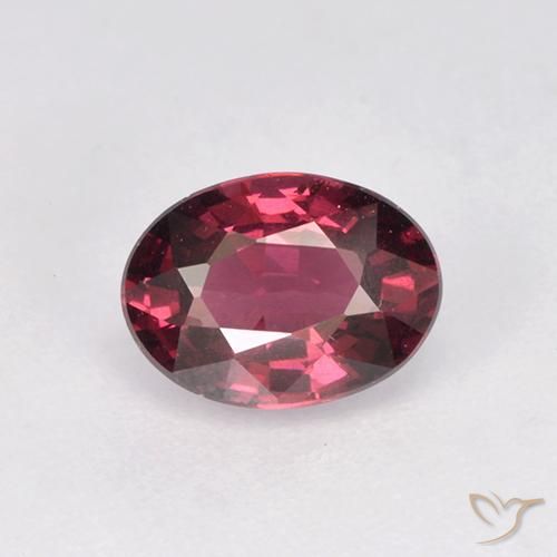 1.07ct 天然 パープルレッド ロードライトガーネット, 楕円形, VS