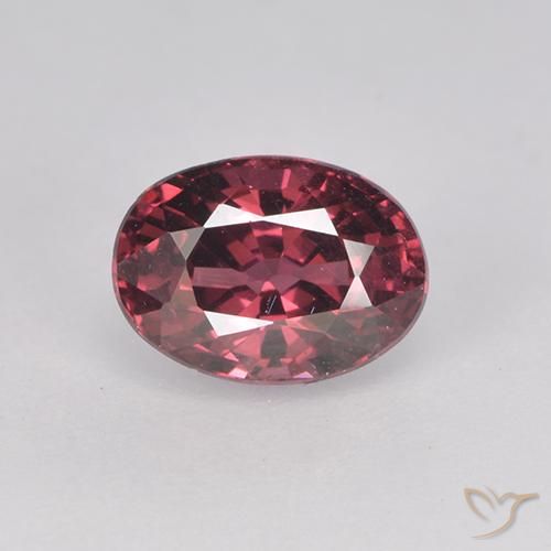 1.18ct 天然 ミディアムダークレッド ロードライトガーネット, 楕円形, VVS-VS