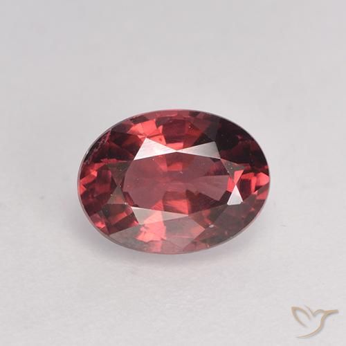 1.07ct 天然 ダークレッド ロードライトガーネット, 楕円形, VS