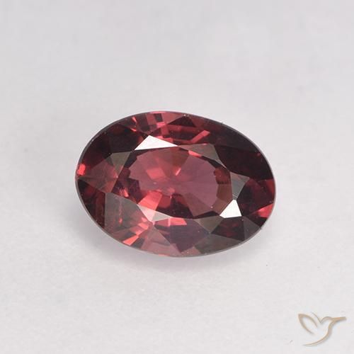 0.93ct 天然 パープルレッドトーン ロードライトガーネット, 楕円形, VS