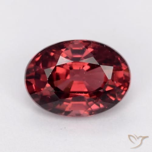 1.15ct 天然 ダークレッド ロードライトガーネット, 楕円形, VS
