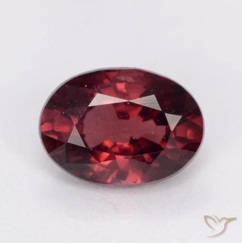 1.03ct 天然 ミディアムレッド ロードライトガーネット, 楕円形, VS