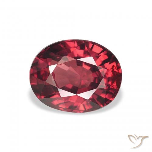 2.86ct 天然 ダークレッド ロードライトガーネット, 楕円形, VS