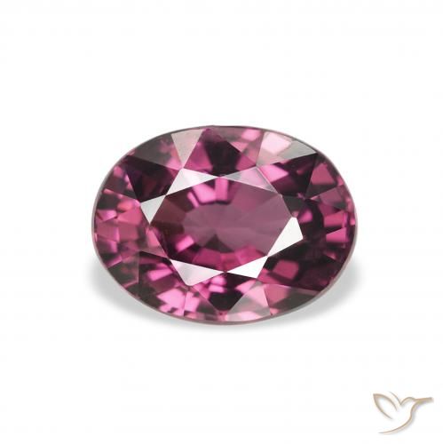 2.28ct 天然 ミディアムパープル ロードライトガーネット, 楕円形, VS