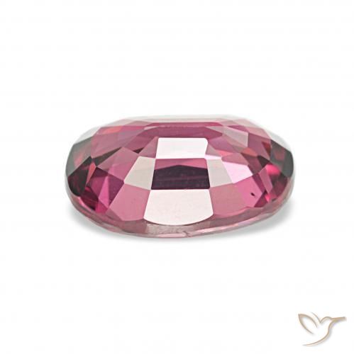 1.24カラットの天然ミディアムパープルロードライトガーネット、オーバルカット、VVS