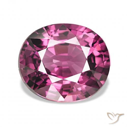 4.21ct 濃いピンクベリーパープル ロードライトガーネット, 楕円形, VVS