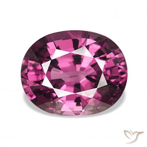 4.24ct Medium Dark-Purple ロードライトガーネット, 楕円形, VVS