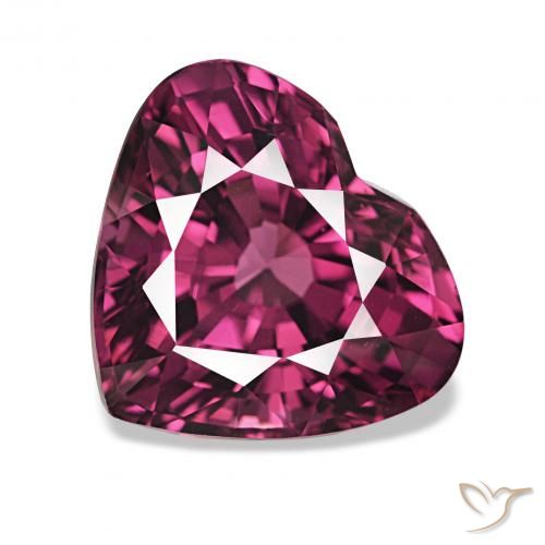4.12ct ミディアムパープル ロードライトガーネット, 心臓, VVS