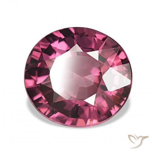 4.09カラットの天然マゼンタピンクロードライトガーネット、オーバルカット、VVS