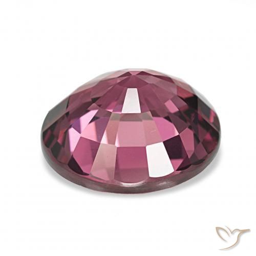 4.09カラットの天然マゼンタピンクロードライトガーネット、オーバルカット、VVS