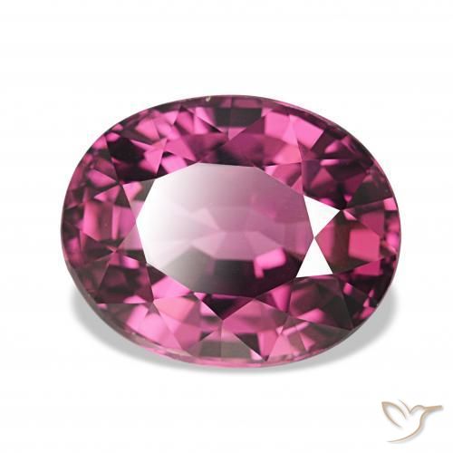 4.83カラットの天然濃いマゼンタピンクロードライトガーネット、オーバルカット、VVS