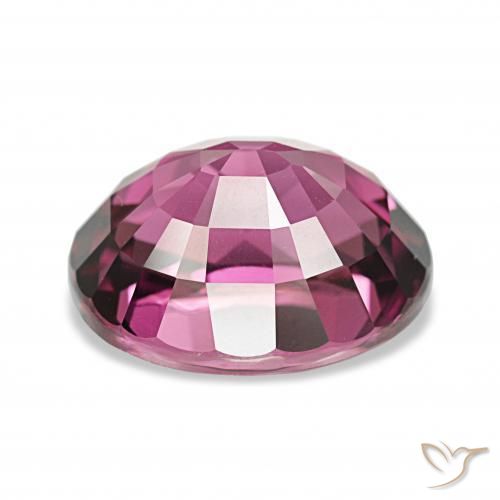 4.83カラットの天然濃いマゼンタピンクロードライトガーネット、オーバルカット、VVS