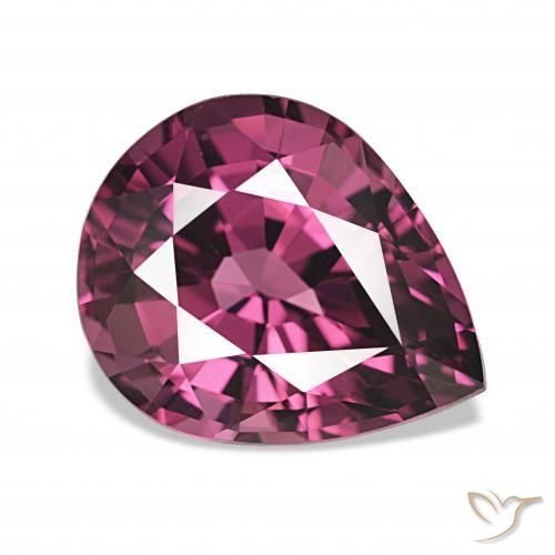 4.58カラットの天然ラズベリーレッドロードライトガーネット、洋梨の形、VVS