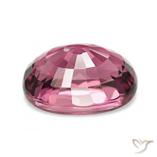 4.17カラットの天然赤みがかったパープルロードライトガーネット、オーバルカット、VVS