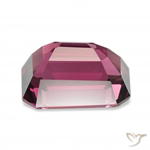 4.61カラットの天然パープルレッドロードライトガーネット、エメラルドカット、VVS