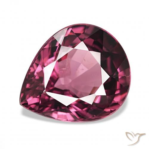4.06ct ラズベリーレッド ロードライトガーネット, 洋梨の形, VS