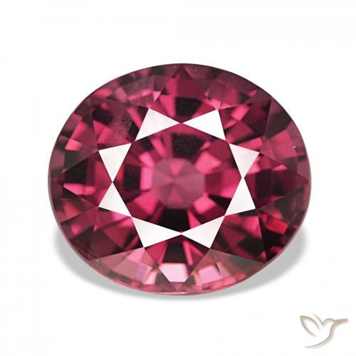 4.24ct 赤みがかったパープル ロードライトガーネット, 楕円形, VS