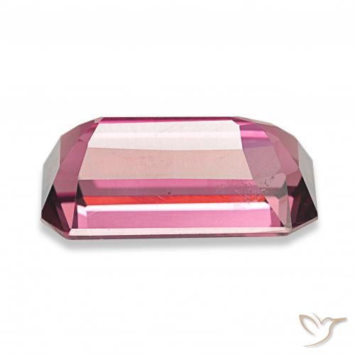 3.95カラットの天然ラズベリーレッドロードライトガーネット、八角形 / エメラルドカット、VS