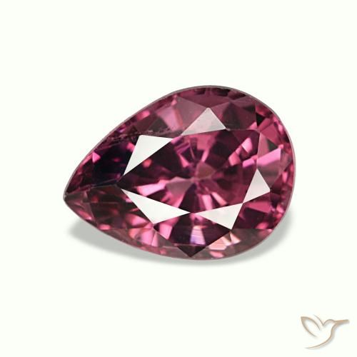0.90ct パープル ロードライトガーネット, 洋梨の形, VS