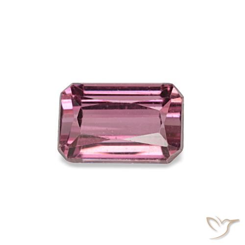 0.81ct ピンク ロードライトガーネット, エメラルドカット, VS
