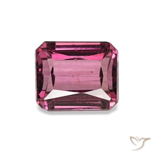 1.25ct ピンク ロードライトガーネット, エメラルドカット, VS