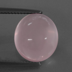 10.14カラットの天然ピンクローズクォーツ（13.7×12.2 mm・透明）