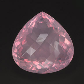 421.95カラットの天然ピンクローズクォーツ（54.1×53 mm・透明）