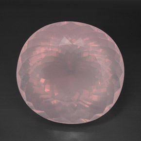 170.60カラットの天然ピンクローズクォーツ（35.8×27.3 mm・透明）