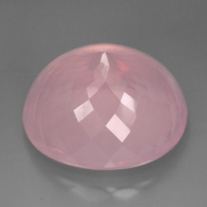 177.70カラットの天然ピンクローズクォーツ（38.2×34.2 mm・透明）