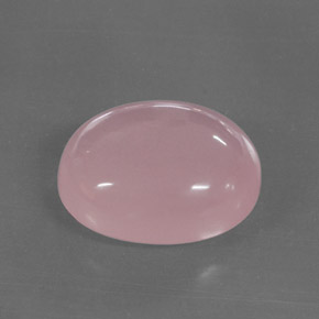 30.50カラットの天然ピンクローズクォーツ（21.9×18.2 mm・透明）
