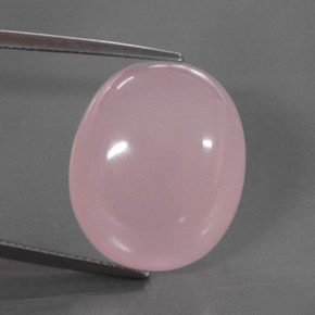 30.50カラットの天然ピンクローズクォーツ（21.9×18.2 mm・透明）