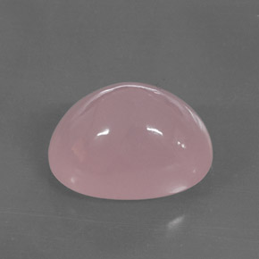 39.28カラットの天然ピンクローズクォーツ（23.2×17.5 mm・透明）