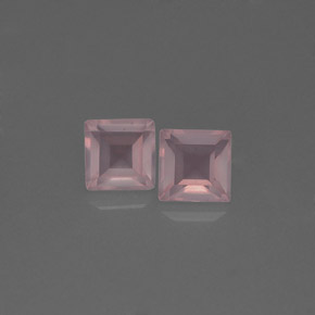 カラットの天然ピンクローズクォーツ（5×5 mm・透明）