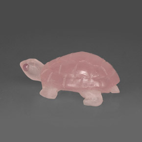 59.56カラットの天然ピンクローズクォーツ（37×21.6 mm・透明）