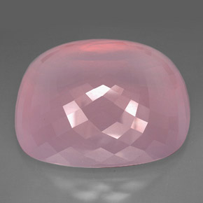 267.60カラットの天然ピンクローズクォーツ（44.8×38.5 mm・透明）