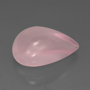 16.86カラットの天然ピンクローズクォーツ（20.5×13.5 mm・透明）