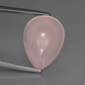 11.82カラットの天然ピンクローズクォーツ（18.6×13.5 mm・透明）