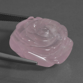 52.80カラットの天然Light Pink ローズクォーツ、ファンシーシェイプ、半透明