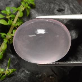 12.96カラットの天然ライトピンクローズクォーツ（17.5×13.9 mm・透明）