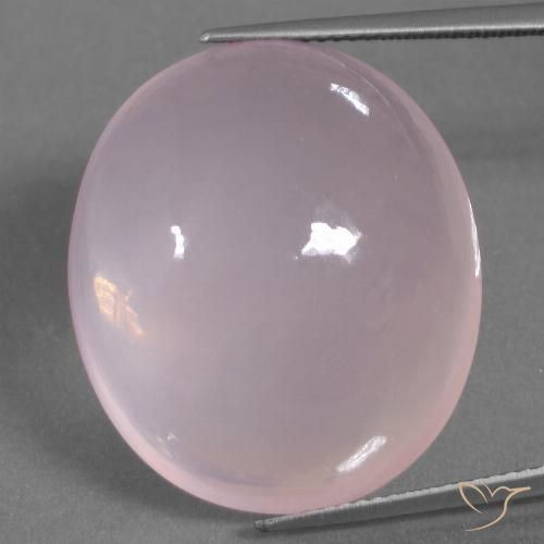 40.97ct 天然 ライトローズピンク ローズクォーツ, 楕円形, 透明/半透明