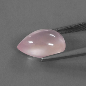 3.36カラットの天然ピンクローズクォーツ（12×8.2 mm・透明）