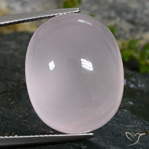 40.38ct 天然 非常に薄いピンク ローズクォーツ, 楕円形, 透明/半透明